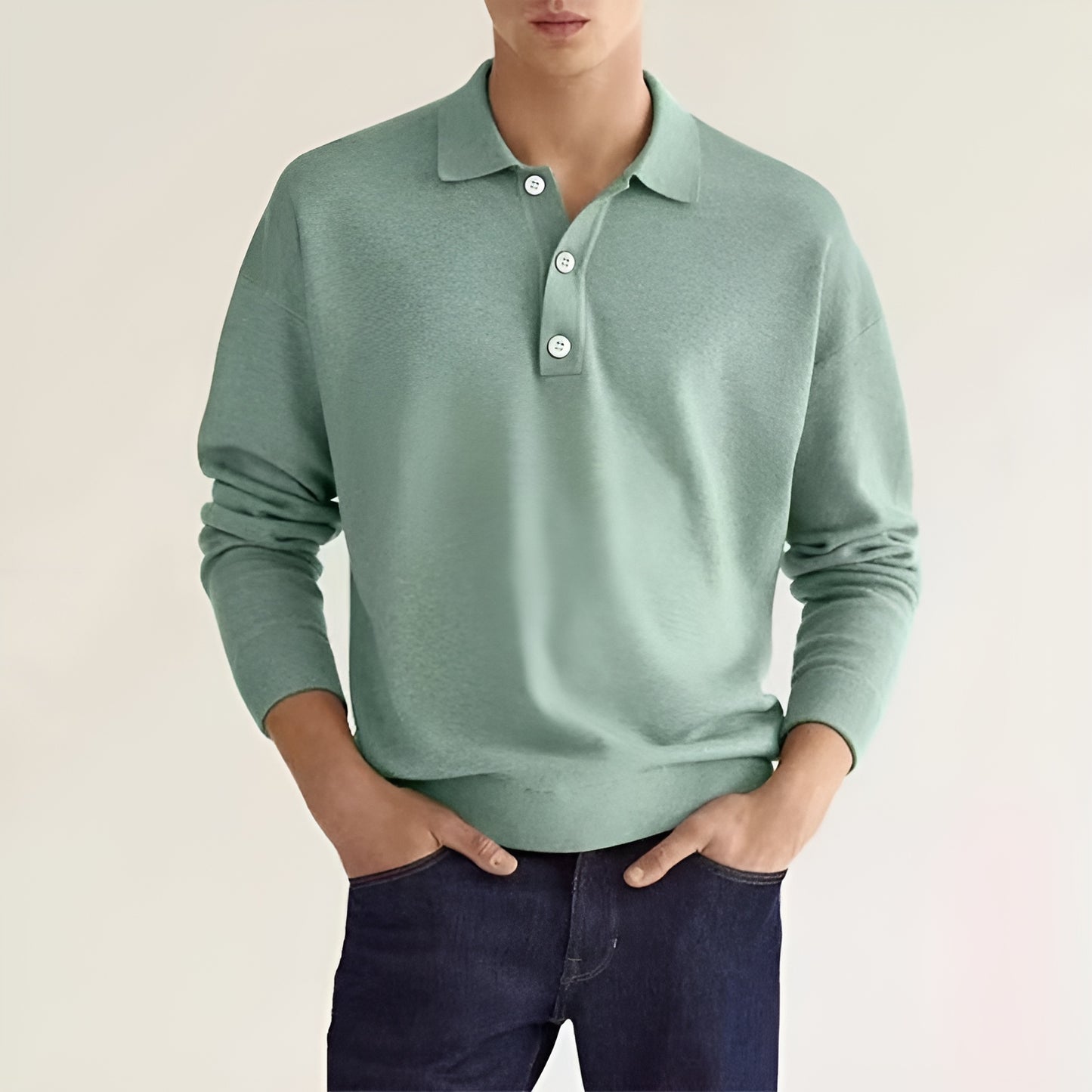 Lucas | Elegant V-ringad Piké för Stilmedvetna Män
