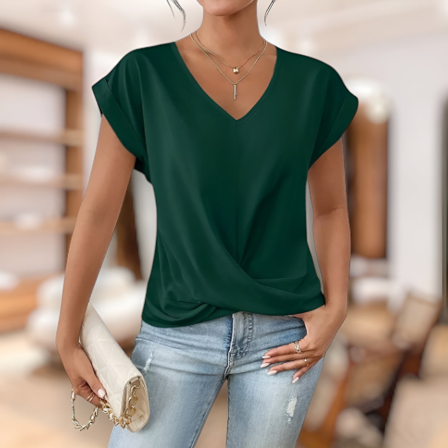 Sofie | T-shirt med hjärtformad urringning