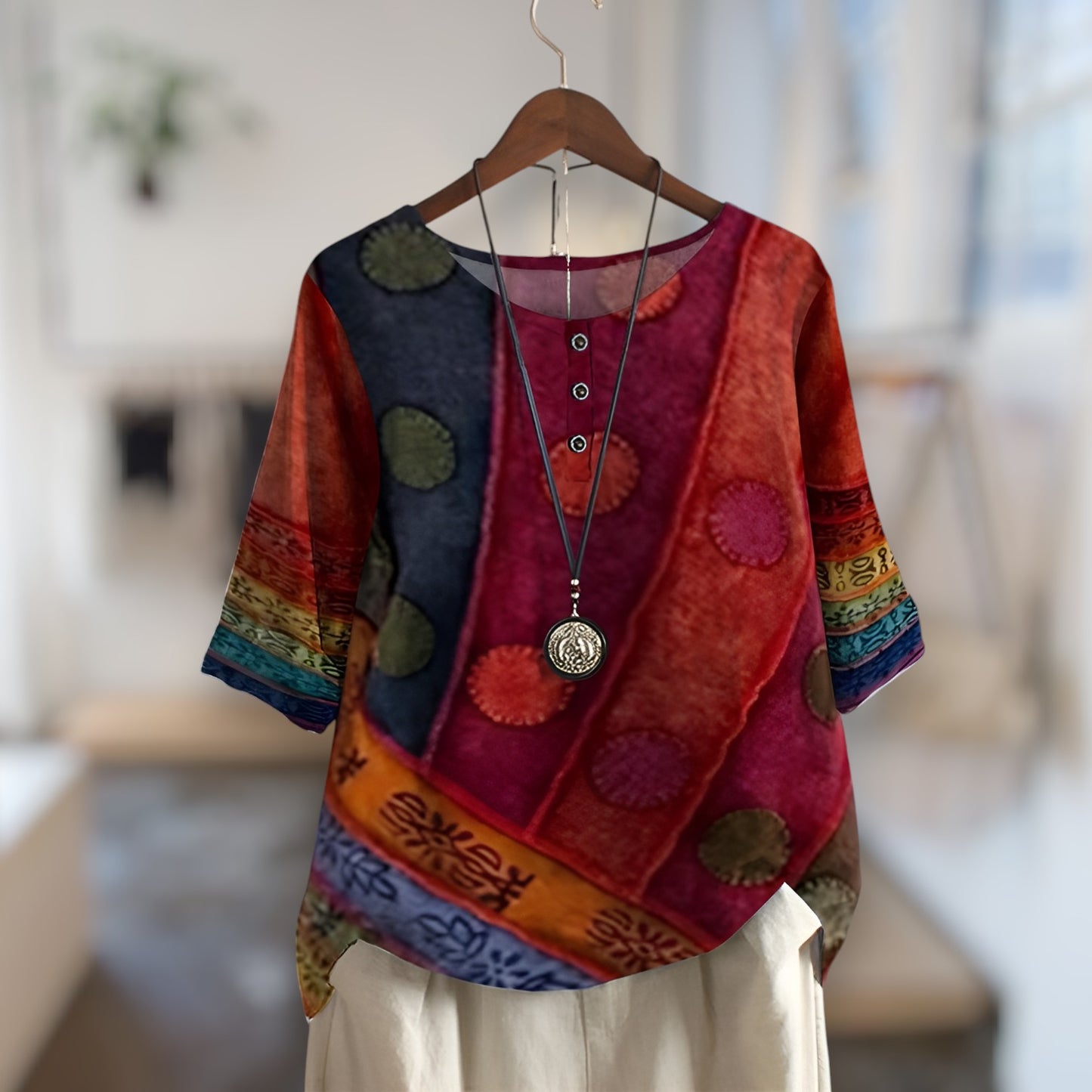 Britta™️ | Färgstark Boho-topp du vill bära om och om igen