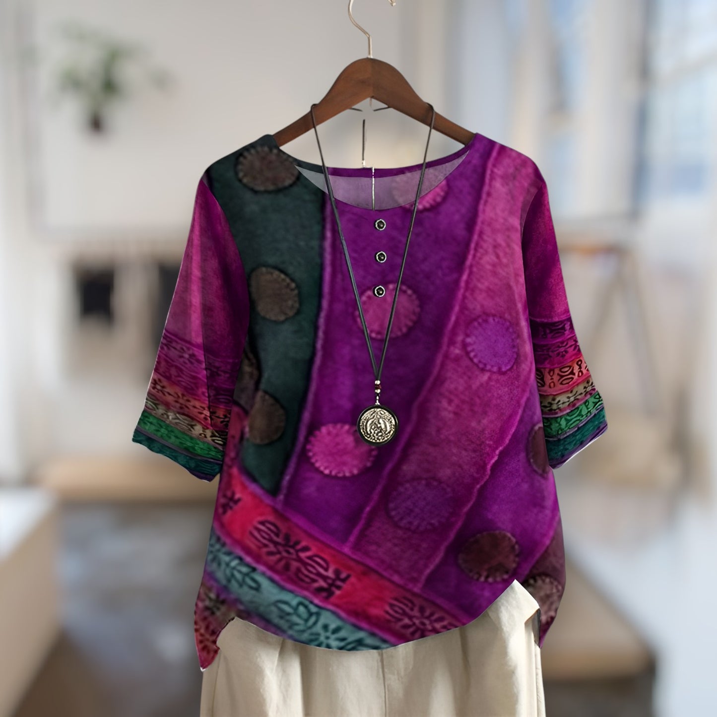 Britta™️ | Färgstark Boho-topp du vill bära om och om igen