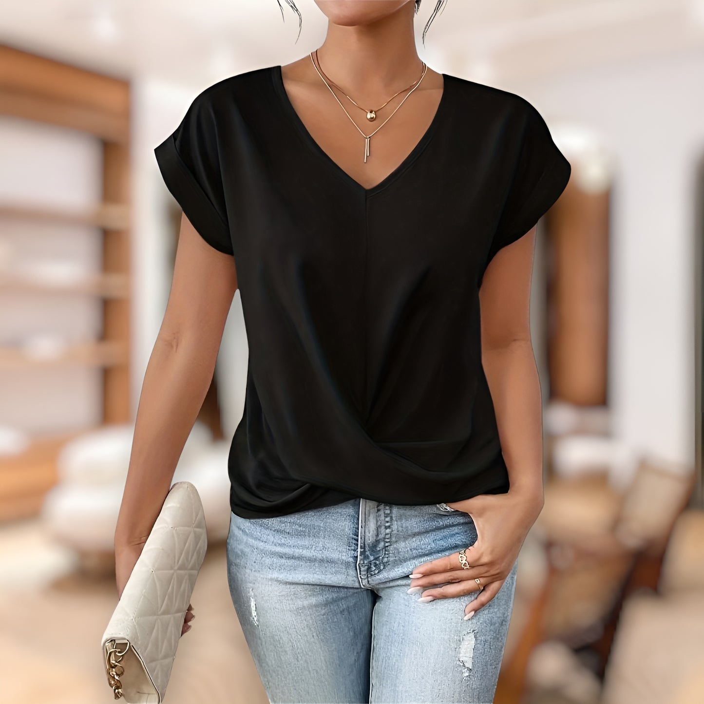 Sofie | T-shirt med hjärtformad urringning