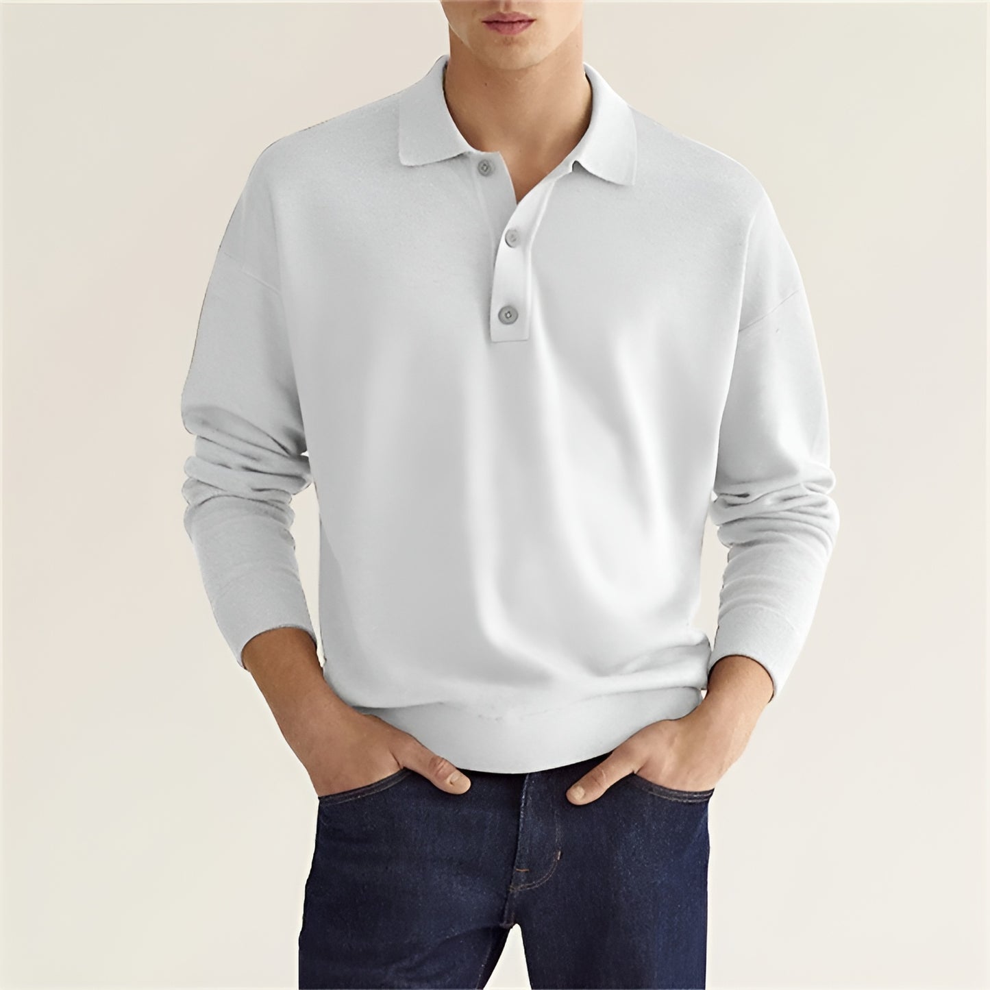 Lucas | Elegant V-ringad Piké för Stilmedvetna Män